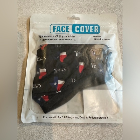 Texas washable and reusable face mask - new in package. - Picture 2 of 5